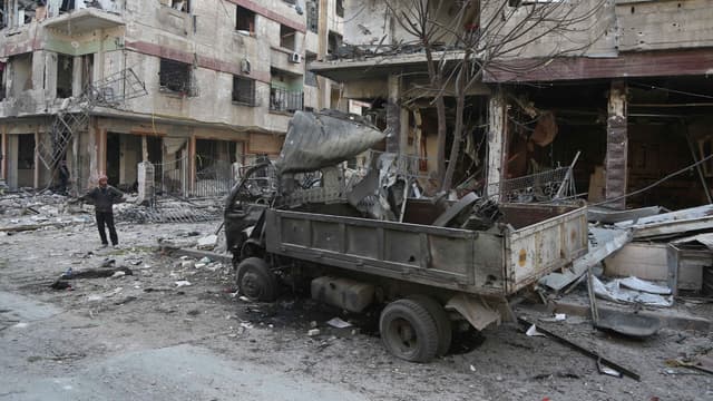 La Ghouta, où les raids aériens du régime syrien se poursuivent, le 21 février 2018