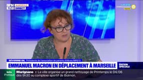"Il faut traiter les autres problèmes": Séverine Gil réagit au concept de "l'école du futur" qu'Emmanuel Macron est venu visiter à Marseille