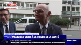 "Je défendrai mes convictions": le nouveau ministre de la Justice, Didier Migaud, s'exprime lors d'un déplacement à la prison de la Santé