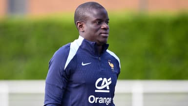N'Golo Kanté avec l'équipe de France le 6 juin 2024