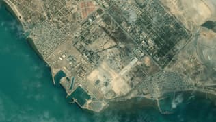 Image satellite fournie par Maxar Technologies le 8 janvier 2020 de la centrale nucléaire de Bouchehr, dans le sud de l'Iran. 