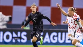 Kasper Dolberg avec le Danemark, le 22 septembre 2022.