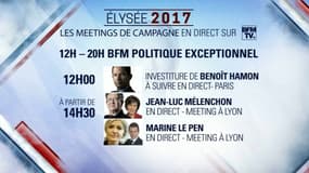 Hamon, Mélenchon, Le Pen: BFM Politique exceptionnel ce dimanche