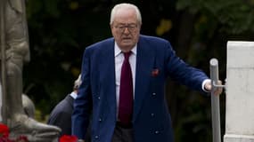 Jean-Marie Le Pen, le 20 août, à son arrivée au bureau exécutif du FN. 