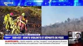 Incendie à Grasse: l'origine du feu probablement dû à une "rupture d'une ligne électrique", selon le chef du Codis 06