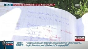 Ecriture: faut-il abandonner le crayon a l'école et passer a écriture numérique? 