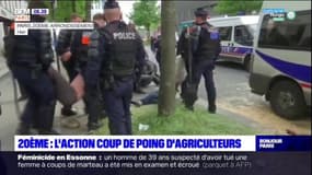 20e: l'action coup de poing des agriculteurs à Pôle emploi