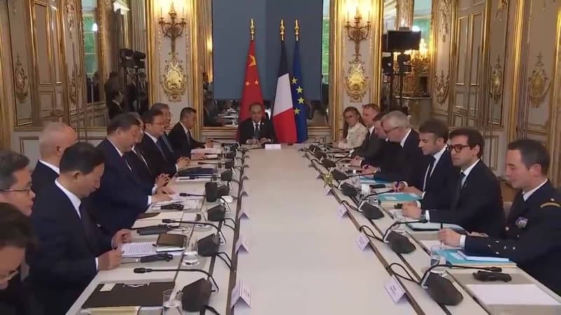 Suivez en direct les déclarations à la presse d'Emmanuel Macron et Xi Jinping...