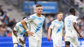 Vitinha avec l'OM avec à Brest, le 27 mai 2023.