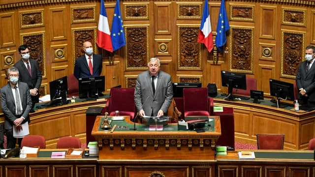 Gérard Larcher, président du Sénat, à Paris, le 13 octobre 2020