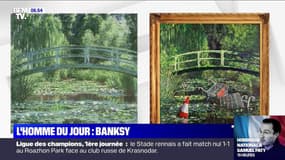 Banksy revisite "Le bassin aux nymphéas, harmonie verte" de Claude Monet