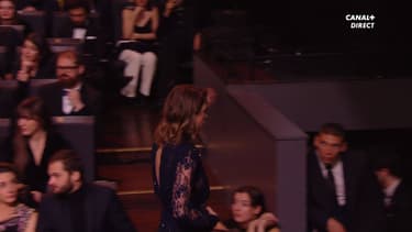 Adèle Haenel quittant la cérémonie des César
