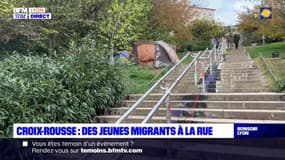 Lyon: des jeunes migrants sans domicile à la Croix-Rousse