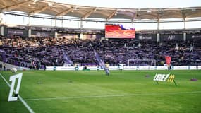 Le Stadium de Toulouse avant le match contre Strasbourg (1-2, L1), le 12 janvier 2025