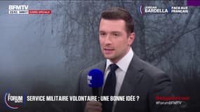 FORUM BFMTV  - Jordan Bardella favorable "à un rétablissement d'un service national" d'abord "volontaire puis obligatoire"