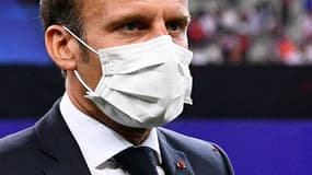 Emmanuel Macron au Stade de France (Saint-Denis), le 24 juillet 2020