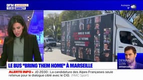 Marseille: le camion "Bring Them Home", avec les visages des otages du Hamas, a fait une halte
