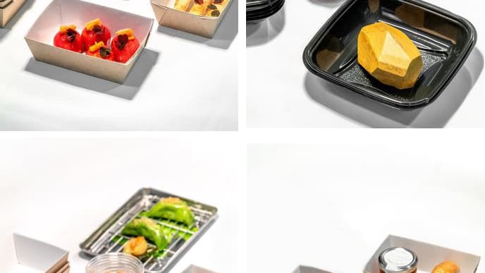 Les plats à emporter de Jérôme Banctel, le chef 2 étoiles du Gabriel. Les plats à emporter de Jérôme Banctel, le chef 2 étoiles du Gabriel.