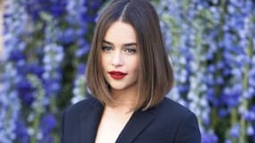 L'actrice Emilia Clarke au défilé Christian Dior à Paris, octobre 2015