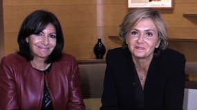 Anne Hidalgo et Valérie Pécresse à Tokyo le 29 février 2016.