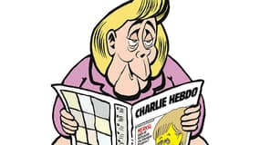 L'affiche de lancement de la version allemande de Charlie Hebdo