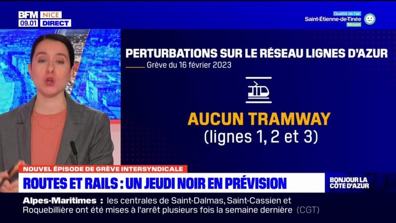 Grève du 16 février: les transports perturbés dans les Alpes-Maritimes