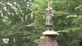 À New Haven, dans le Connecticut, une statue de Christophe Colomb a été enlevée