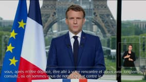 Emmanuel Macron, le 12 juillet 2021 depuis le Grand Palais Ephémère
