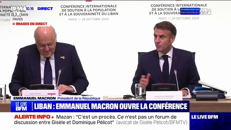 Emmanuel Macron, à la conférence internationale de soutien au Liban: 