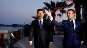 Emmanuel Macron et Xi Jinping à Beaulieu-sur-mer le 24 mars 2019