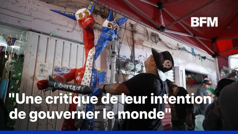 Mexique: des figurines de Donald Trump et de Benjamin Netanyahu brûlées lors d'un festival