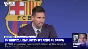 En larmes, Lionel Messi dit adieu au Barça