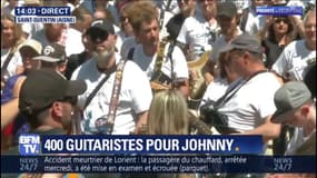 Record battu à Saint-Quentin (Aisne): 400 guitaristes jouent en coeur "Toute la musique que j'aime"