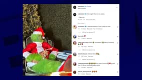 Céline Dion en Grinch pour Noël sur Instagram, le 24 décembre 2025