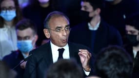 Éric Zemmour lors d'un discours à Paris le 4 janvier 2021