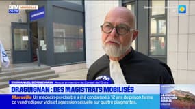 Marine Le Pen condamnée: des magistrats mobilisés à Draguignan en soutien à leurs homologues menacés