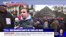 "Oui, je suis inquiet pour moi aussi": Martin, 12 ans, est venu manifester à Paris avec son père
