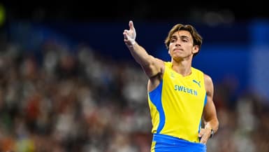 Armand Duplantis le 5 août 2024 au Stade de France
