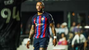 Memphis Depay lors de la prépa du Barça en juillet 2022