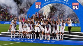 Les joueuses de l'OL lors de la finale de la Ligue des champions, le 21 mai.