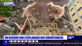 Un Kraken sur l'esplanade des Subsistances