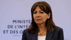 La maire PS de Paris Anne Hidalgo à l'Hôtel Beauvau à Paris, le 23 mai 2023