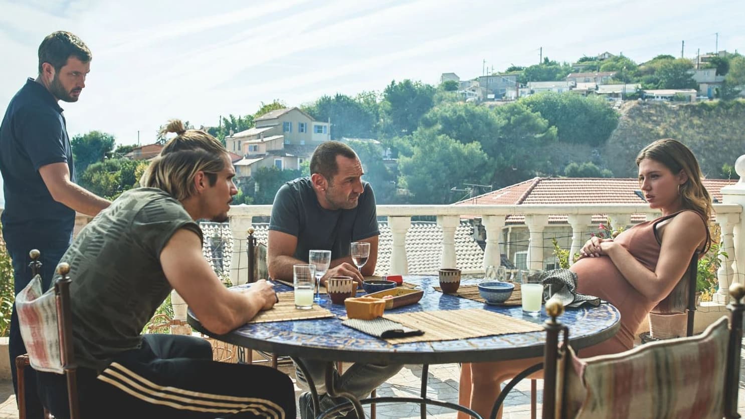 Karim Leklou, François Civil, Gilles Lellouche et Adèle Exarchopoulos dans "Bac Nord" Karim Leklou, François Civil, Gilles Lellouche et Adèle Exarchopoulos dans "Bac Nord"