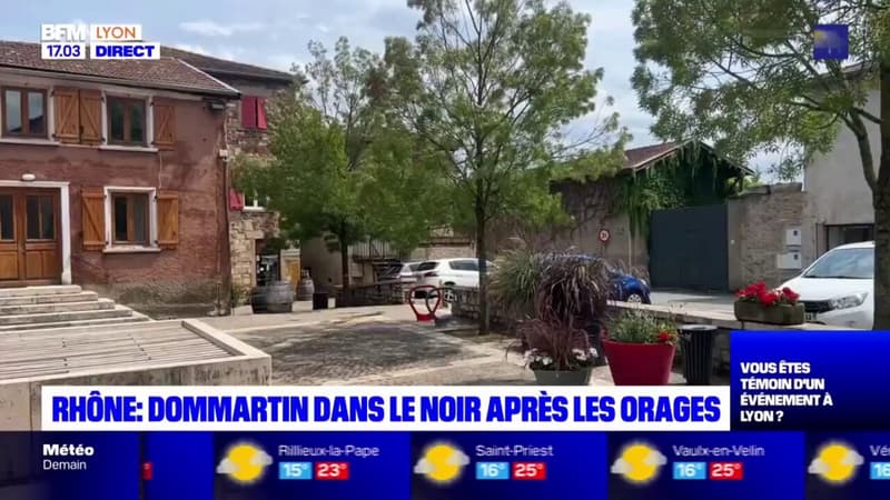 Rhône: des logements privés d'électricité en raison des orages à Dommartin 