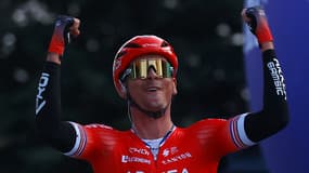 Warren Barguil, vainqueur de la 5e étape du Tirreno-Adriatico, le 11 mars 2022.