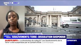 Suspension de la dissolution des Soulèvements de la Terre: "Un immense soulagement" selon Aminata Niakaté, porte-parole d'EELV