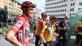 Septt Kuss et Jonas Vingegaard après la 15e étape de la Vuelta, le 10 septembre 2023