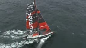 Le bateau Safran de Marc Guillemot est rentrée au port le lendemain du départ du Vendée Globe pour cause d'avarie