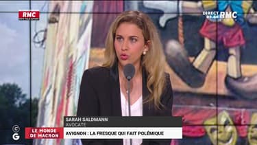 Une fresque de Macron en marionnette d'Attali ! Sarah Saldmann : "Pour moi, c'est antisémite !"