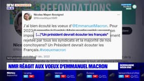 Rouen: le maire épingle les voeux d'Emmanuel Macron